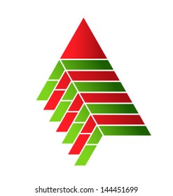 Pyramid food assembly icon design element