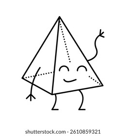 pyramid geometric shape character line icon vector. pyramid geometric shape character sign. isolated contour symbol black illustration