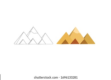 Pyramid Giza Country Icon Vektorillustration Design Illustration Paket