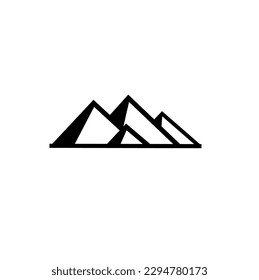 The pyramid Giza icon, logo vector illustration 