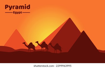 Pyramide von Giza Vector Silhouette