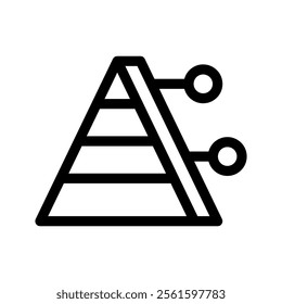 Pyramid Graph Icon Vector Symbol Design Illustration