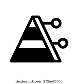 Pyramid Graph Icon Vector Symbol Design Illustration
