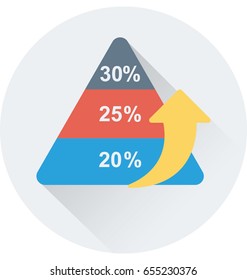 Pyramid Graph Vector Icon