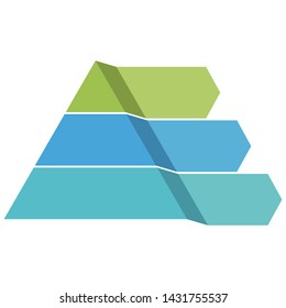 Pyramid graphic illustration for presentation.