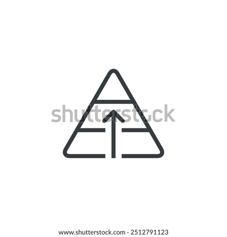 Pyramid hierarchy icon, vector illustration