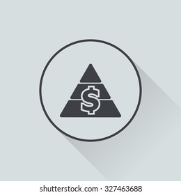 Pyramid icon. 