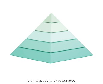  Icono de la pirámide 3d render ilustración