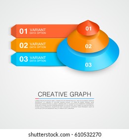 Pyramid icon for business creative graph. Vector illustration