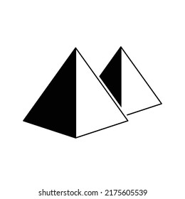 Pyramid icon design isolated on white background