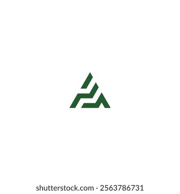 pyramid icon design template. grow up business marketing and finance logo design green