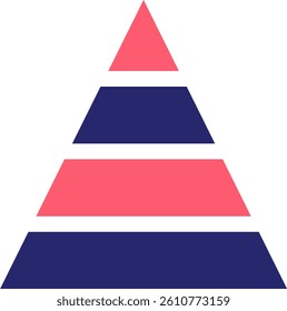 Pyramid Icon Fill Vector Illustration