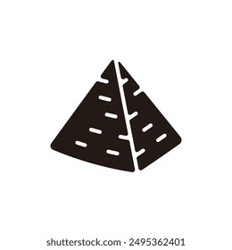 Pyramid icon. Flat silhouette version.