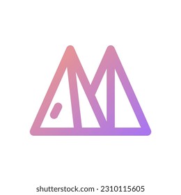 vector de estilo plano de icono piramidal