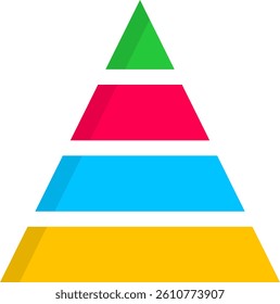 Pyramid Icon Flat Vector Illustration