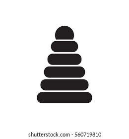 pyramid icon illustration isolated vector sign symbol