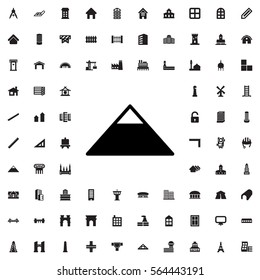 pyramid icon illustration isolated vector sign symbol