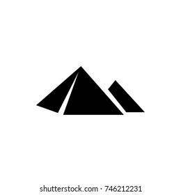 pyramid icon illustration isolated vector sign symbol