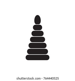pyramid icon illustration isolated vector sign symbol