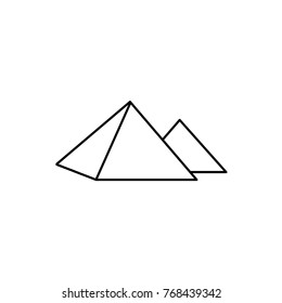 pyramid icon illustration isolated vector sign symbol