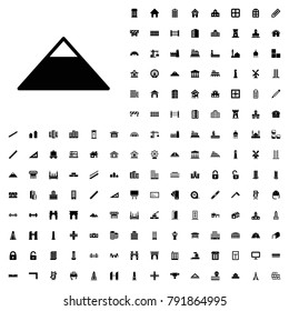 Pyramid icon illustration isolated vector sign symbol. architecture icons vector set.