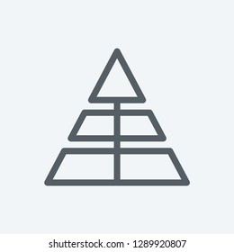 Pyramid icon isolated on background. Triangle symbol modern, simple, vector, icon for website design, mobile app, ui. Vector Illustration