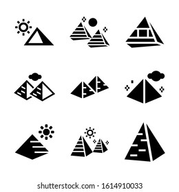 pyramid icon isolated sign symbol vector illustration - Collection of high quality black style vector icons
