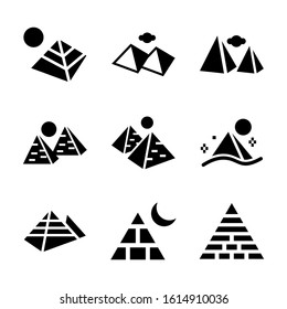 pyramid icon isolated sign symbol vector illustration - Collection of high quality black style vector icons
