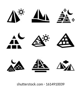 pyramid icon isolated sign symbol vector illustration - Collection of high quality black style vector icons
