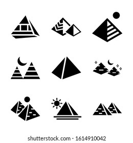 pyramid icon isolated sign symbol vector illustration - Collection of high quality black style vector icons
