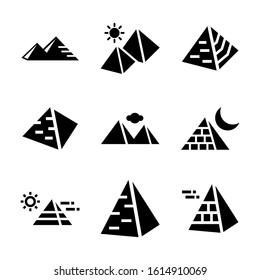 pyramid icon isolated sign symbol vector illustration - Collection of high quality black style vector icons
