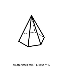 Icono de la pirámide. Logo isométrico. Razo modificable del diseño de esquema. Para tu diseño. Material - Ilustración vectorial