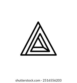 Icono de la pirámide, logotipo, Ilustración vectorial