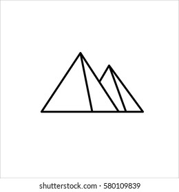 pyramid icon on white background