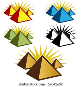 Pyramid Icon Set