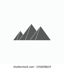 pyramid icon, pyramid shape vector illustration