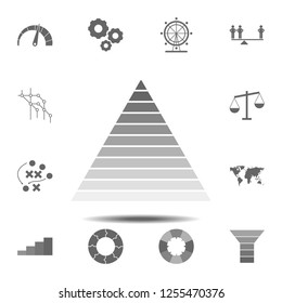 pyramid icon. Simple glyph vector element of charts and diagrams set icons for UI and UX, website or mobile application