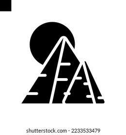 pyramid icon solid style vector
