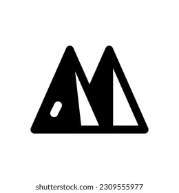 pyramid icon solid style vector