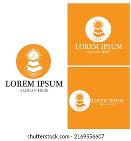 Pyramid icon and symbol template