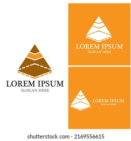 Pyramid icon and symbol template
