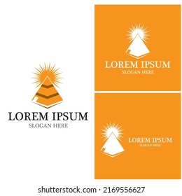 Pyramid icon and symbol template