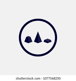 pyramid icon vector