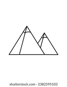Pyramidensymbol, Vektorsymbol der besten Linie.