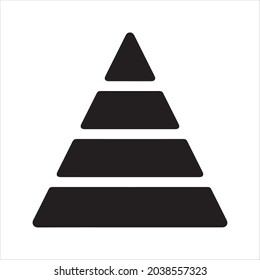 Pyramid icon. Vector and glyph