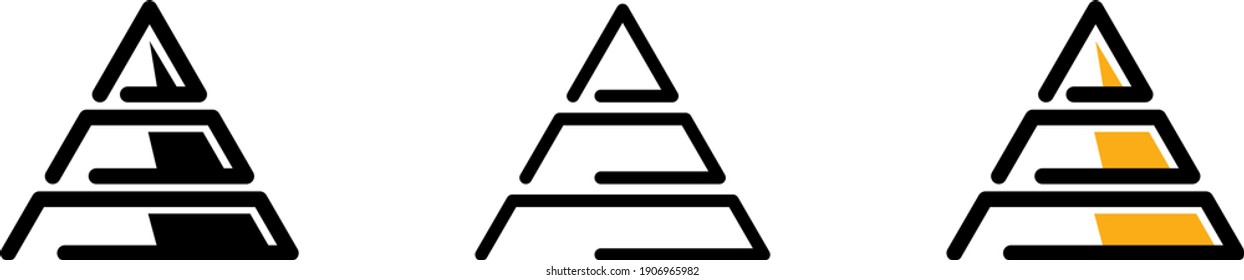 Pyramid  icon , vector illustration