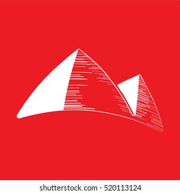 pyramid Icon Vector Illustration