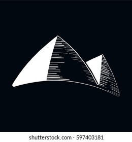 pyramid icon vector illustration