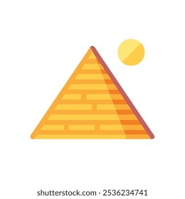 pyramid icon vector illustration style