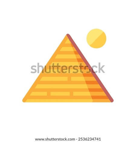 pyramid icon vector illustration style